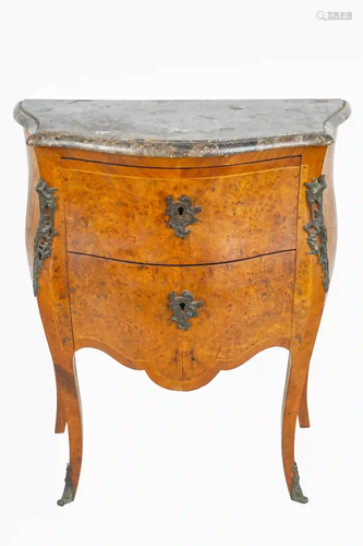 MARBLE TOP PETITE COMMODE