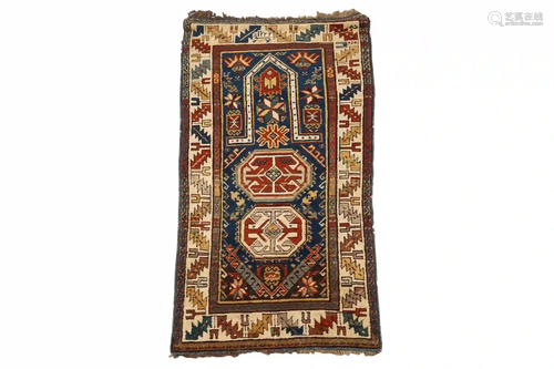 CAUCASIAN WOOL THROW RUG