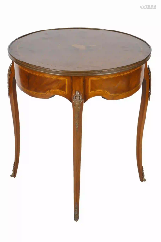 LOUIS XV-STYLE MARQUETRY LAMP TABLE