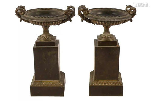 PAIR OF FRENCH NEOCLASSIC STYLE TAZZE