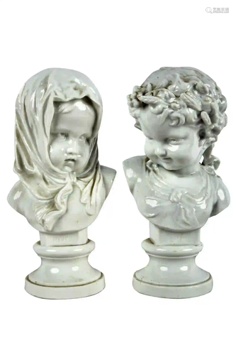 TWO VION & BAURY PORCELAIN BUSTS