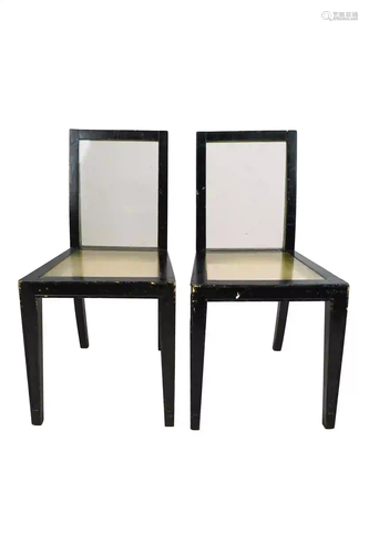 PHILIPPE STARCK: PAIR OF CUSTOM SIDE CHAIRS