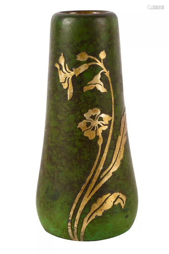 STERLING OVER BRONZE VASE