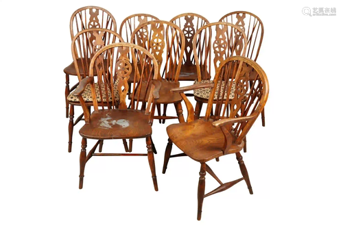 SET OF NINE WINDSOR CHAIRS