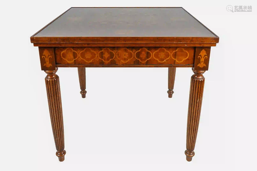 ITALIAN MARQUETRY-INLAID GAMES TABLE