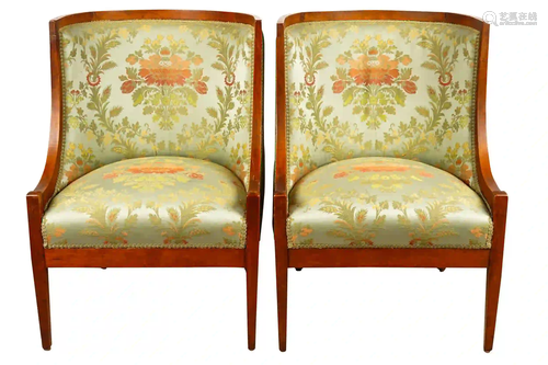 PAIR OF NEOCLASSIC TUB CHAIRS