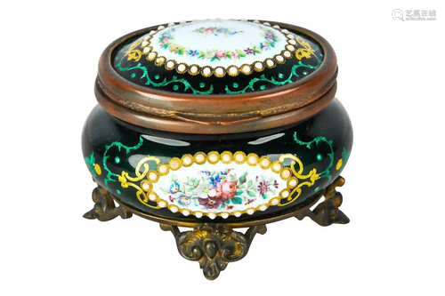 CONTINENTAL ENAMEL JEWELRY CASKET