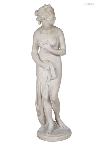 ITALIAN MARBLE FIGURE OF A GIRL