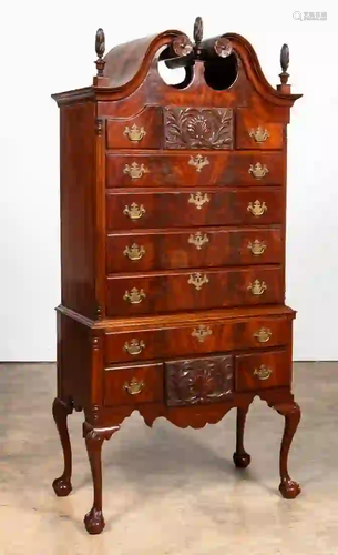 AMERICAN CENTENNIAL FLAME MAHOGANY HIGHBOY