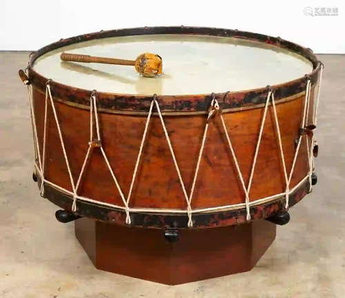 LARGE 19TH CENTURY DRUM FORM COFFEE TABLE