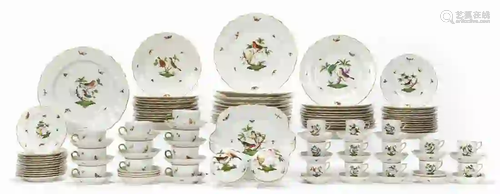 115 PCS, HEREND ROTHSCHILD BIRD DINNER SERVICE