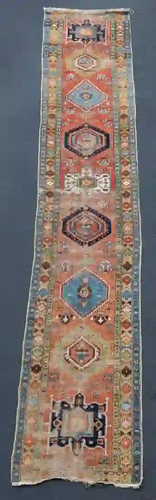 HAND WOVEN KARAJAH RUNNER, APPROX. 18' 5