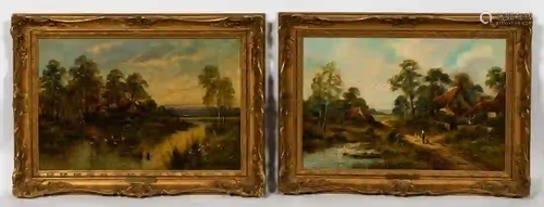 PAIR, MONTGOMERY ANSELL, OIL ON CANVAS, FRAMED