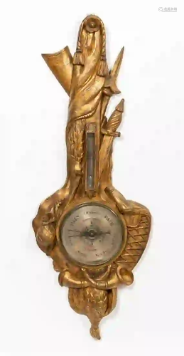 19th C. Scottish Barometer in Black Forest Case