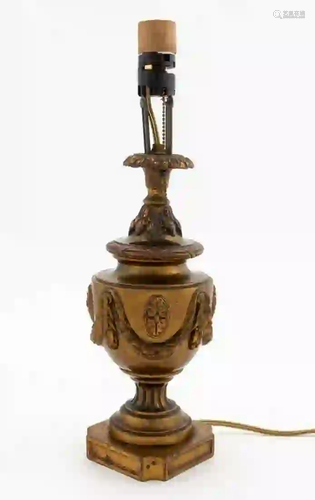 20TH C. NEOCLASSICAL STYLE BRONZE LAMP