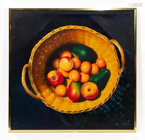 FEDERICO NORDALM, BASKET OF FRUIT STILL LIFE, 1986