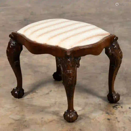 GEORGE II STYLE MAHOGANY STOOL OR BENCH