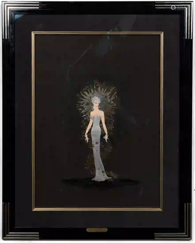 ERTE ART DECO FRAMED SERIGRAPH, 