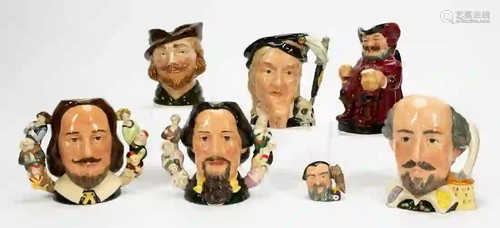 7 PCS, ROYAL DOULTON LITERARY FIGURES & CHARACTERS