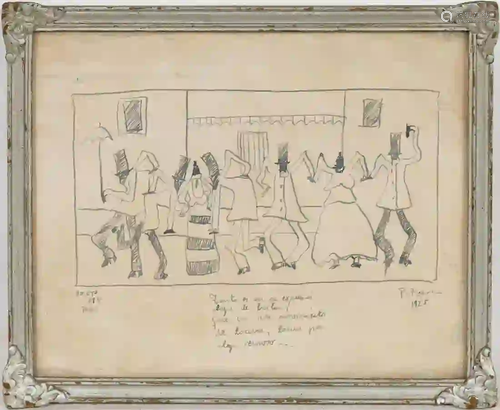 PEDRO FIGARI, 1920s PARIS CABARET SCENE, FRAMED