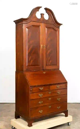 19TH C. GEORGE II STYLE MAHOGANY SECRETARY