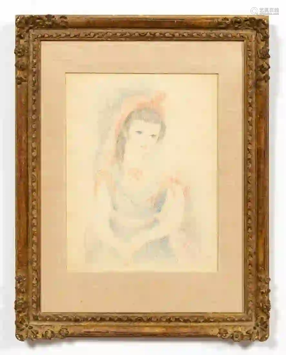 MARIE LAURENCIN, PORTRAIT, DRAWING, FRAMED