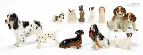 11 PCS, ROYAL DOULTON & BESWICK DOG FIGURINES