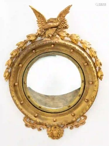 AMERICAN FEDERAL CONVEX GILTWOOD MIRROR