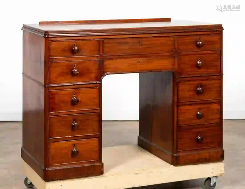 19TH C. ENGLISH MAHOGANY ARCHITECT'S DESK