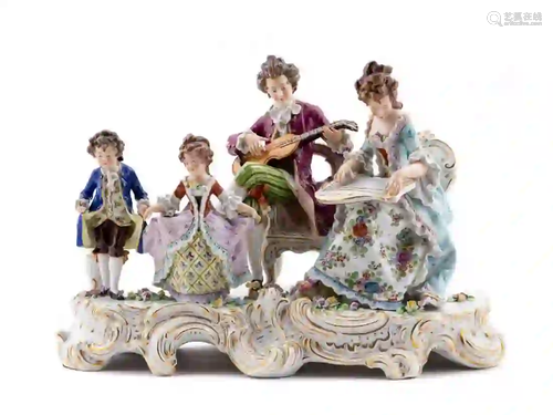 SITZENDORF PORCELAIN FIGURAL MUSICAL GROUPING