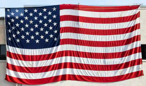 MONUMENTAL 50 STAR AMERICAN FLAG, 37' X 18'