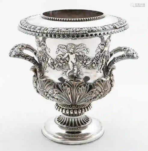 19TH C. PADLEY PARKIN & CO SILVERPLATE WINE COOLER