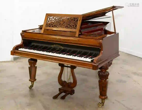 JOHN BROADWOOD & SONS ROSEWOOD CONCERT GRAND PIA…