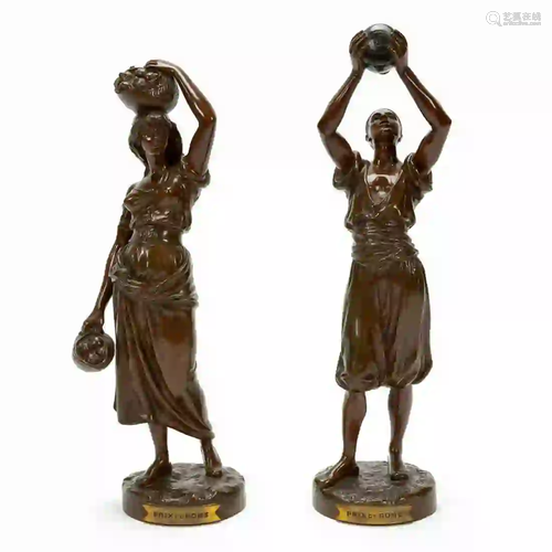 TWO ORIENTALIST BRONZES, JEAN DIDIER DEBUT