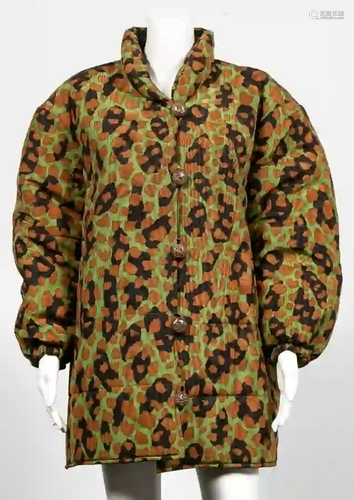 VINTAGE YVES ST. LAURENT CAMO PUFFER JACKET