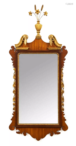 FRIEDMAN BRO., FEDERAL STYLE GILT & WOOD MIRROR