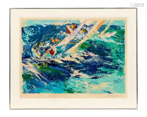 LEROY NEIMAN, SERIGRAPH, HIGH SEAS SAILING, 1976