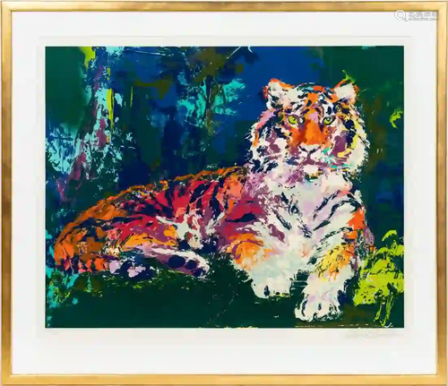 LEROY NEIMAN, CASPIAN TIGER SERIGRAPH, FRAMED