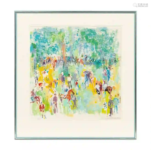 LEROY NEIMAN, EQUESTRIAN SERIGRAPH, FRAMED, 1974