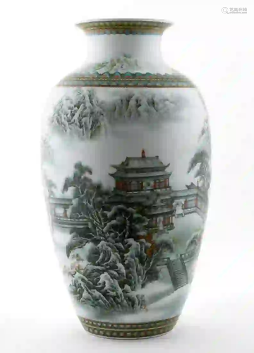 CHINESE REPUBLIC ERA TYPE LANDSCAPE SCENE VASE