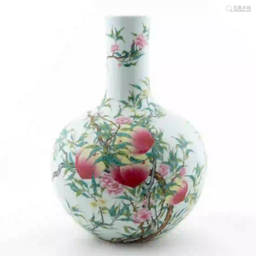 CHINESE PORCELAIN VASE WITH PRUNUS MOTIF