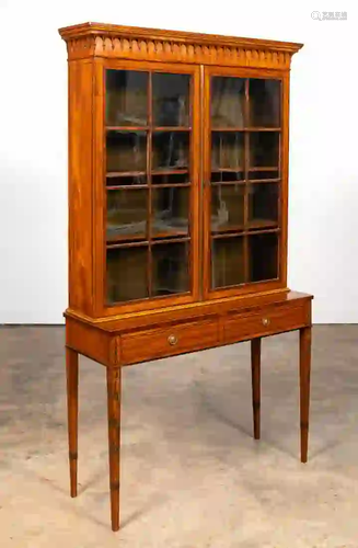 ADAMS STYLE PETITE VITRINE CABINET ON STAND