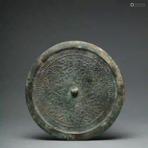 A Floral Bronze Mirror Song Dynasty