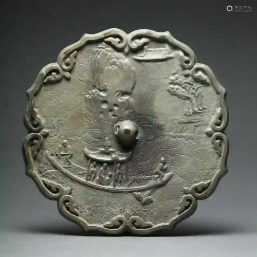 A Lobed Storied Bronze Mirror Song Dynasty