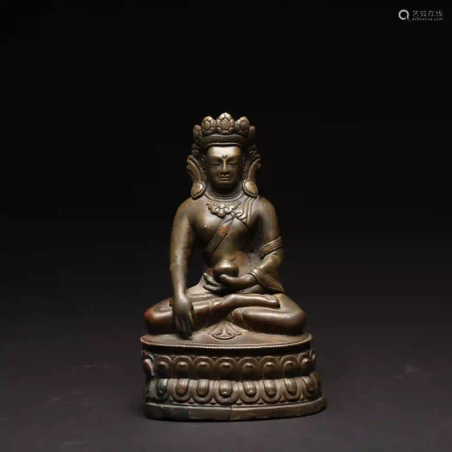 A 17th Century Tibetan Copper Buddha Figure