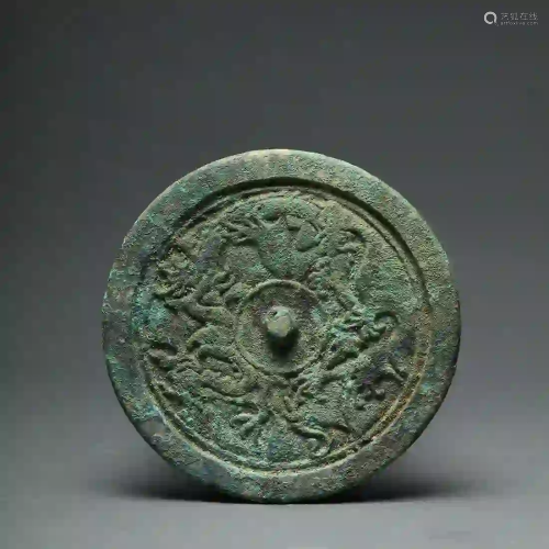 A Dragon Bronze Mirror Song Dynasty