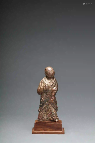 A Gilt Figure on Stand Tang Dynasty