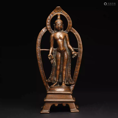 A 12th Century Bronze Figure of Tibetan Bodhisattva