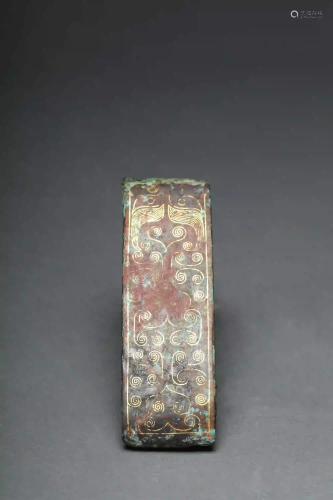 A Silver Plated Bronze Decoration Hand Dynasty