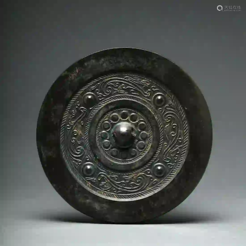 An Auspicious Animals Bronze Mirror Han Dynasty